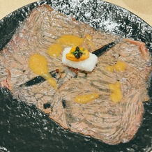 アルカンシエル luxe mariage大阪の画像｜肉寿司は目の前でシェフが炙ってくださりました。