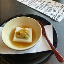 菊水楼(THE KIKUSUIRO NARAPARK)の画像｜胡麻豆腐+ウニ
ウニの量！