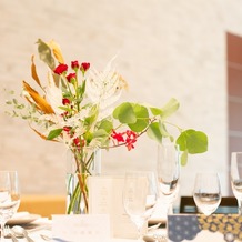 ＭＡＴＳＵＹＡＭＡ ＭＯＮＯＬＩＴＨ（松山モノリス）の画像｜ゲストテーブル装花