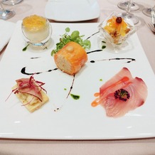 インフィニート　名古屋の画像｜特に美味しかった本日のお料理
前菜5種盛り合わせ玉蜀黍のムース（左上）