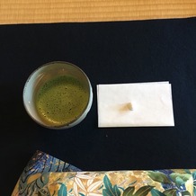 大阪城西の丸庭園 大阪迎賓館の画像｜待合でお茶を楽しむことができました。