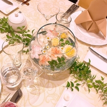 ラピスコライユの画像｜テーブルの装花