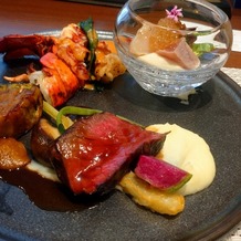 ラグナヴェール ＳｋｙＴｅｒｒａｃｅ（ＬＡＧＵＮＡＶＥＩＬ ＳｋｙＴｅｒｒａｃｅ）の画像｜試食させていただいたお料理です。