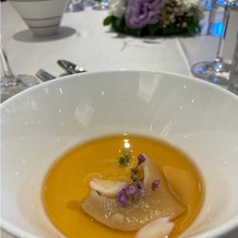 ラグナヴェール ＳｋｙＴｅｒｒａｃｅ（ＬＡＧＵＮＡＶＥＩＬ ＳｋｙＴｅｒｒａｃｅ）の画像｜雲丹のロワイヤル　フカヒレの和風スープと共に
会場のスタッフさんが美味しいと言っていました
