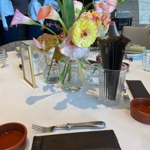 ＭＥＤＩ（メディー）の画像｜ゲストテーブルです。
春のお花がかわいい