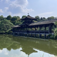 平安神宮会館の画像｜庭園内の橋。冬場でも緑は見られるそうです。