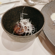 BLEU GRACE OSAKA（ブルーグレース大阪）の画像｜フォアグラのおかゆ。おこげが香ばしく、ごはんには昆布も混じっており深くて美味しかったです！