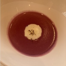 ヴォヤージュ　ドゥ　ルミエール北谷リゾートの画像｜紅芋スープ