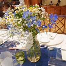 ARBRE ORANGE（アーブルオランジュ）の画像｜披露宴テーブルのお花もとても綺麗でした。