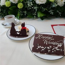 青山エリュシオンハウスの画像｜ケーキの上のデコレーションのチョコレート