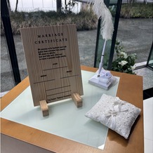ザ・フォレストテラス熊本の画像｜スギでできた、結婚誓約書、素敵でした