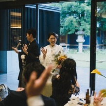 高宮庭園茶寮の画像｜白無垢・紋付へのお色直し