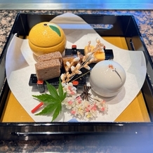 長良川清流ホテルの画像｜和の前菜です
岐阜の食材を使った茶碗蒸し、あゆの甘露煮などが入っていました