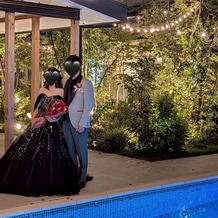 Ｈｅａｌｉｎｇ　Ｆｏｒｅｓｔ　Ｇａｒｄｅｎ（ヒーリングフォレストガーデン）の画像｜最後に夜のガーデンで写真撮影