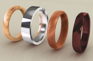 婚約指輪、結婚指輪の個性を出すなら木や赤銅などのリング