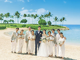 コオリナ・チャペル・プレイス・オブ・ジョイ:大切な家族と楽しく過ごしたハワイでのパーティの記念に！オンザビーチの絶景のロケーションで写真撮影を
