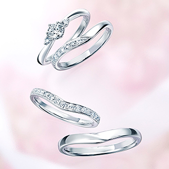 ＴＩＡＲＡ（ティアラ）：静岡市『TIARA』では婚約指輪・結婚指輪の重ね着けを楽しめるセットデザインを豊富に用意