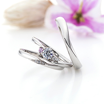 ＥＴＥＲＮＡＬ　ＦＩＲＳＴ　ＤＩＡＭＯＮＤ（エターナル　ファーストダイヤモンド）：『Petunia/ペチュニア』結婚指輪 lady's Pt950（118,000円）「そのままの君が好き」