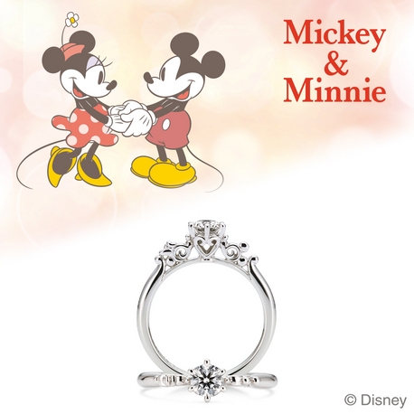 Disney] -Mickey Arabesque-「ミッキーマウス」婚約指輪｜K.UNO BRIDAL