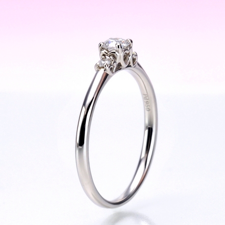 119,000円～【ハートの透かし模様がかわいい】プラチナ ダイヤモンド婚約指輪