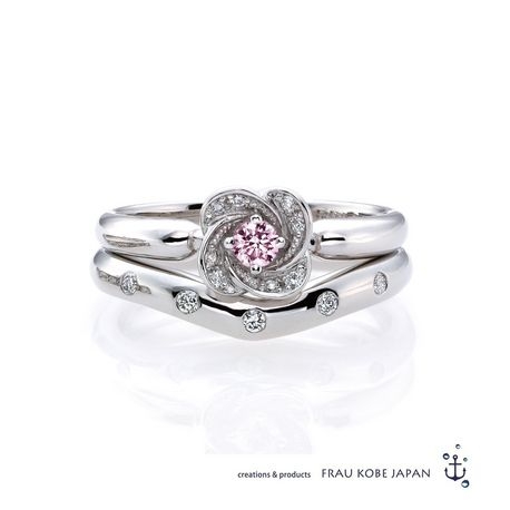 フラワー'／希少なピンクダイヤのフラワーリング｜FRAU KOBE