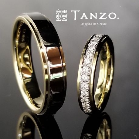 TANZO】平打ちのコンビ加工が美しいご結婚指輪｜TANZO．(鍛造指輪
