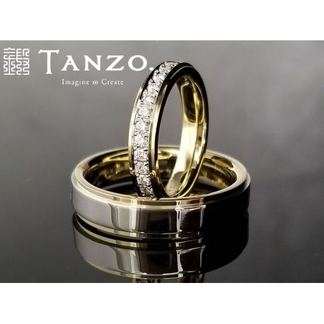 TANZO】平打ちのコンビ加工が美しいご結婚指輪｜TANZO．(鍛造指輪