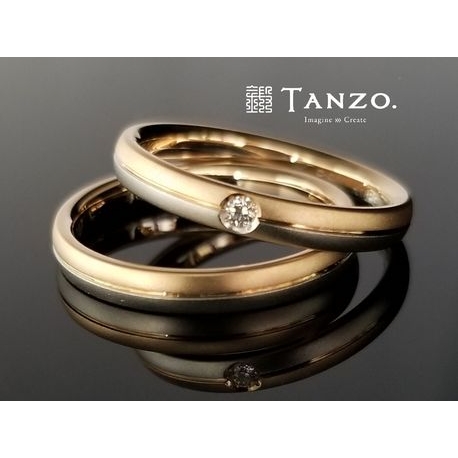 [TANZO]ツートンカラーのご結婚指輪