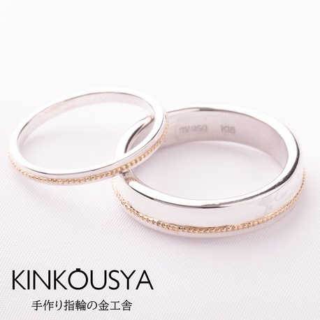 ゴールドミルグレインラインリング｜手作り指輪の金工舎｜ゼクシィ
