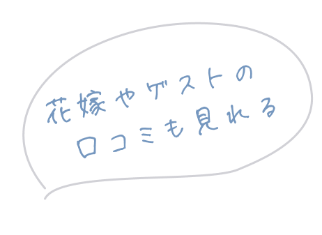 花嫁やゲストの口コミも見れる