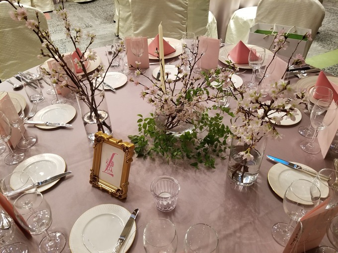 桜ゲストテーブル