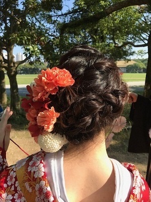 赤坂ル アンジェ教会のプランナーブログ 色打掛の生花ヘアアレンジ 結婚式場 ウエディング 挙式 ブライダル ゼクシィ