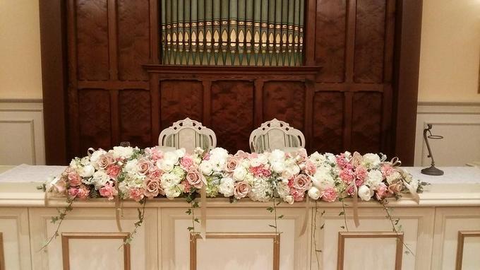 マリエール広島のプランナーブログ メインテーブル装花 結婚式場 ウエディング 挙式 ブライダル ゼクシィ