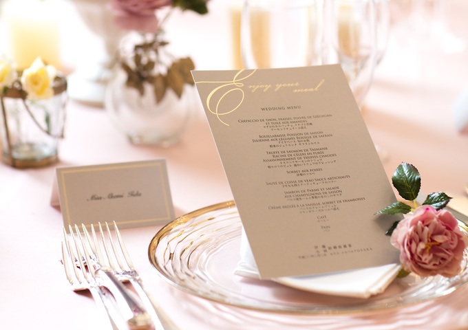 公式 トピックス テーブルコーディネートを彩るペーパーアイテム 仙台の結婚式場 ホテルメルパルク仙台