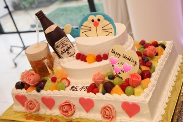 アールベルアンジェ富山のプランナーブログ ドラえもんケーキ 結婚式場 ウエディング 挙式 ブライダル ゼクシィ