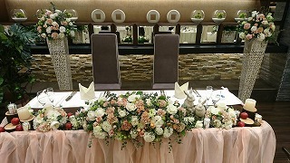 クラブ ドゥ クレール 迎賓館のプランナーブログ 披露宴会場装花 結婚式場 ウエディング 挙式 ブライダル ゼクシィ