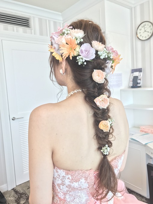 ホテルモントレ姫路のプランナーブログ 生花でのヘアアレンジ 結婚式場 ウエディング 挙式 ブライダル ゼクシィ